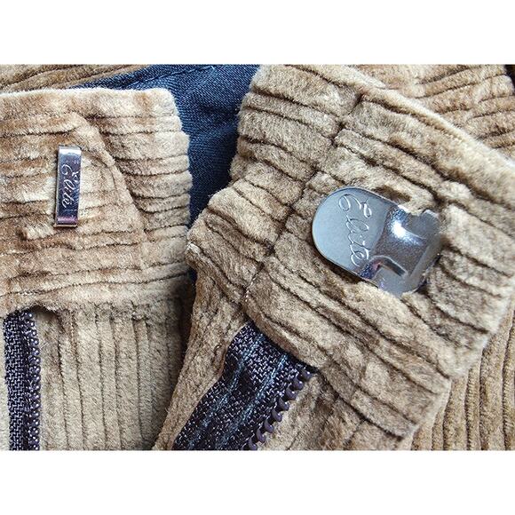 Vtg Bachrach Mens Pleated Corduroy Pants Trousers 33x29.5 Tapered Caramel Brown - Picture 4 of 10